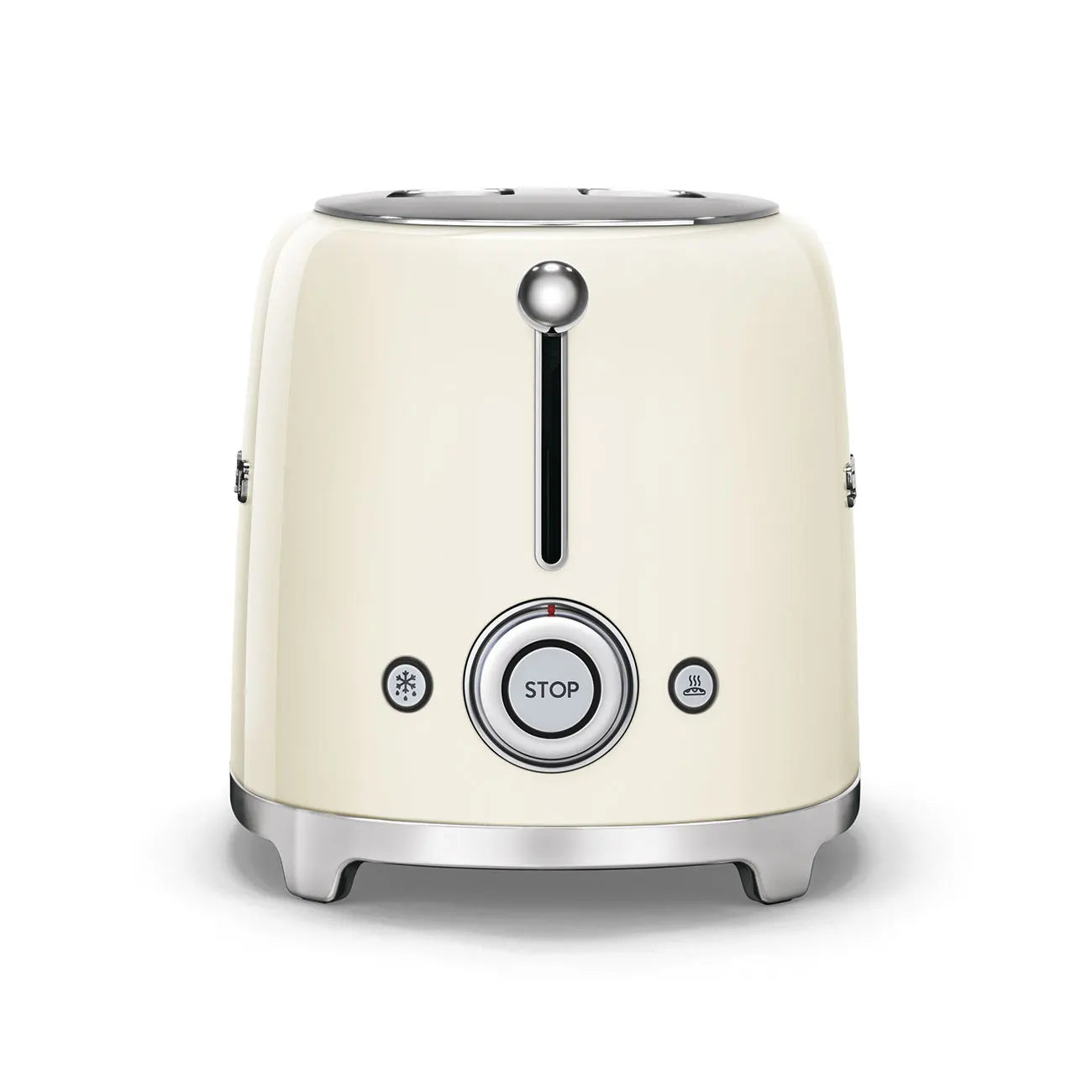 Toaster 2 slice Cream Glossy 50_s Style Aesthetic in USA.