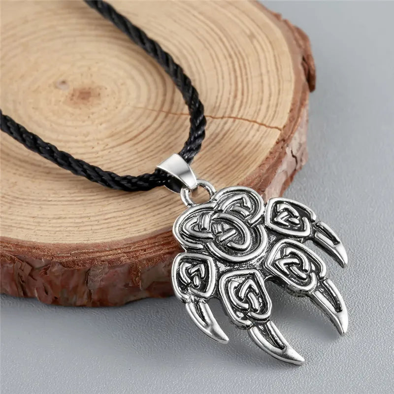 Viking Valknut Pendant Men's Necklace Women Round Pagan in USA