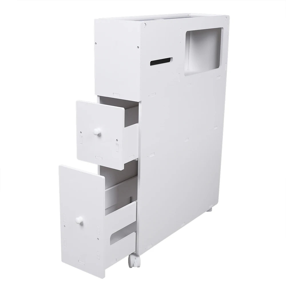 Slim Bathroom Storage Cabinet Free Standing Floor Cabinet