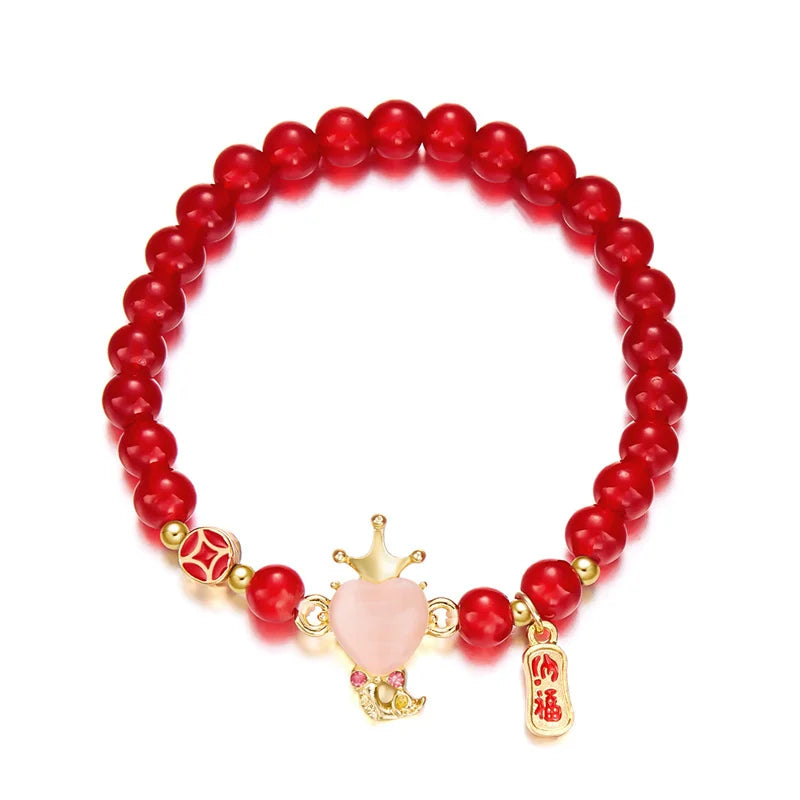 Snake Year Luck Bracelet Women Blessing Amulet in USA