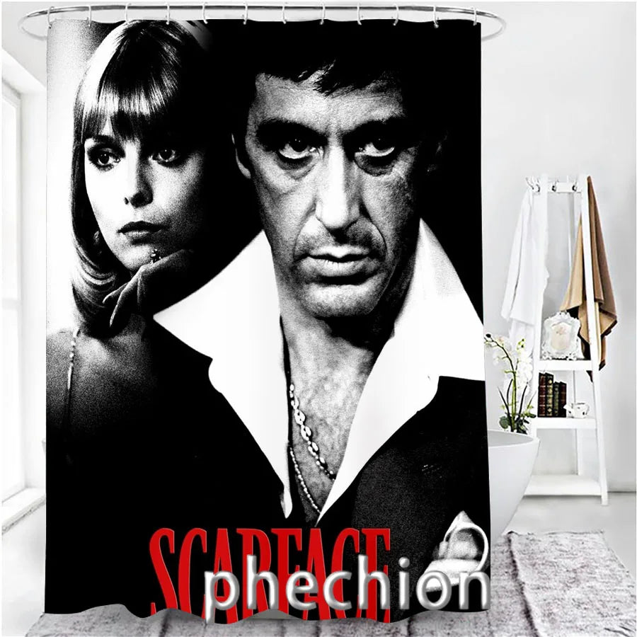 3D Print Scarface Shower Curtain Waterproof Bathroom Curtain in USA.