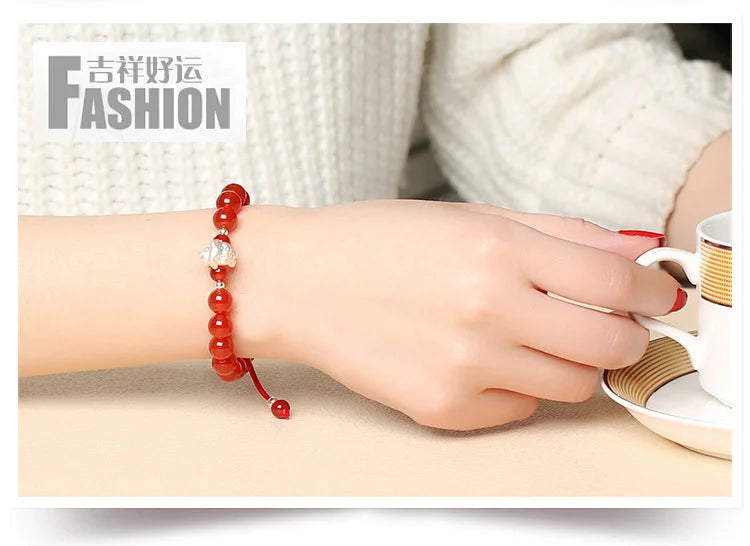 Sterling Silver Red Rope for Women and Men Korean Version in USA.