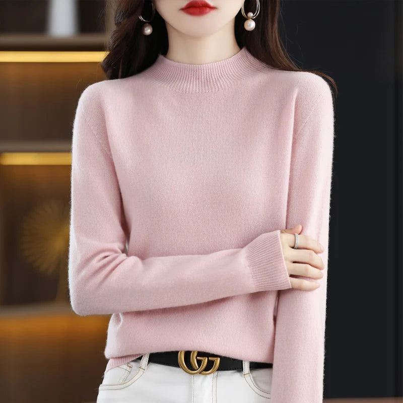 Pure Wool Half-neck Pullover In Autumn And Winter New Cashmere in USA