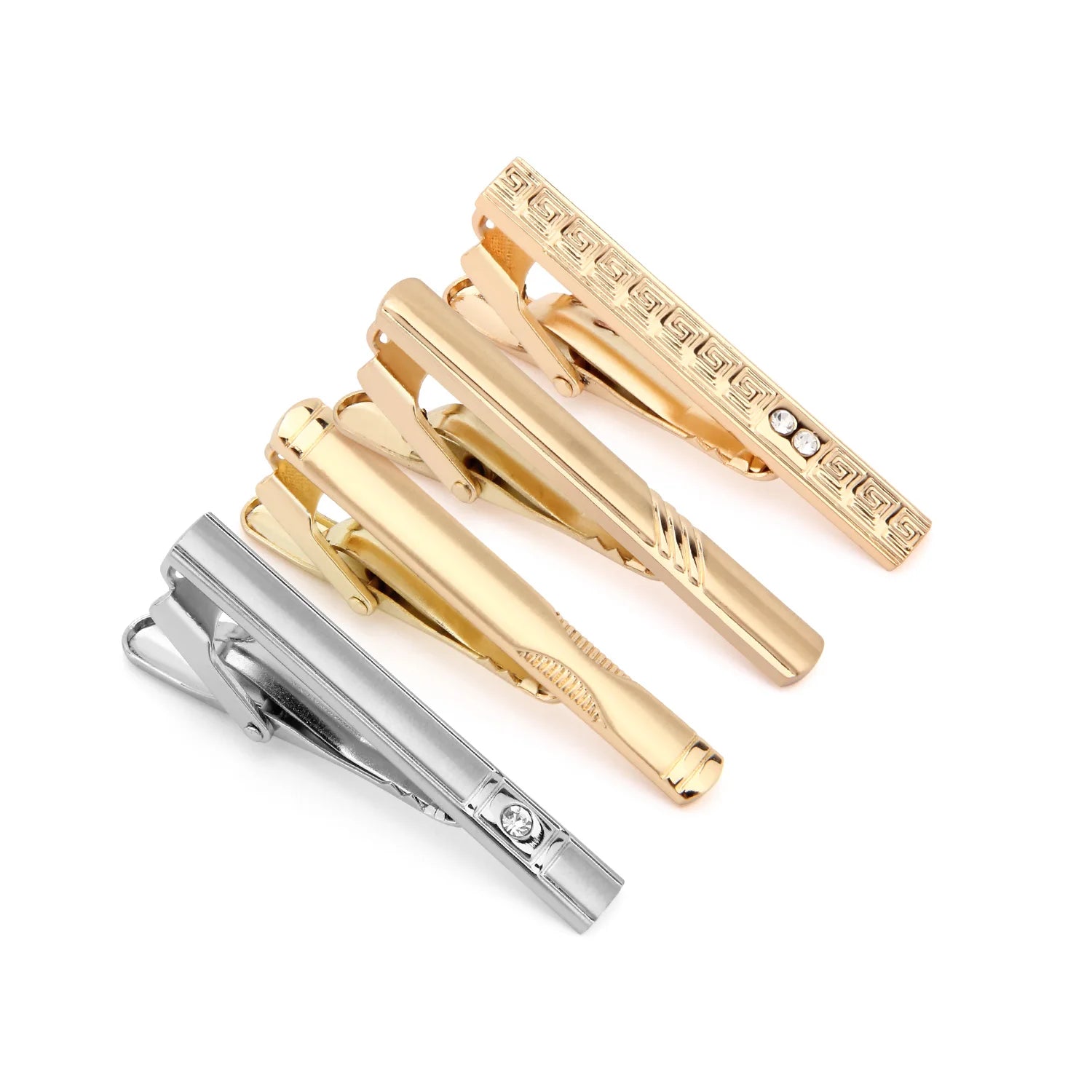 Wedding Tie Clips Set Box Accessories Man Cufflinks Short in USA