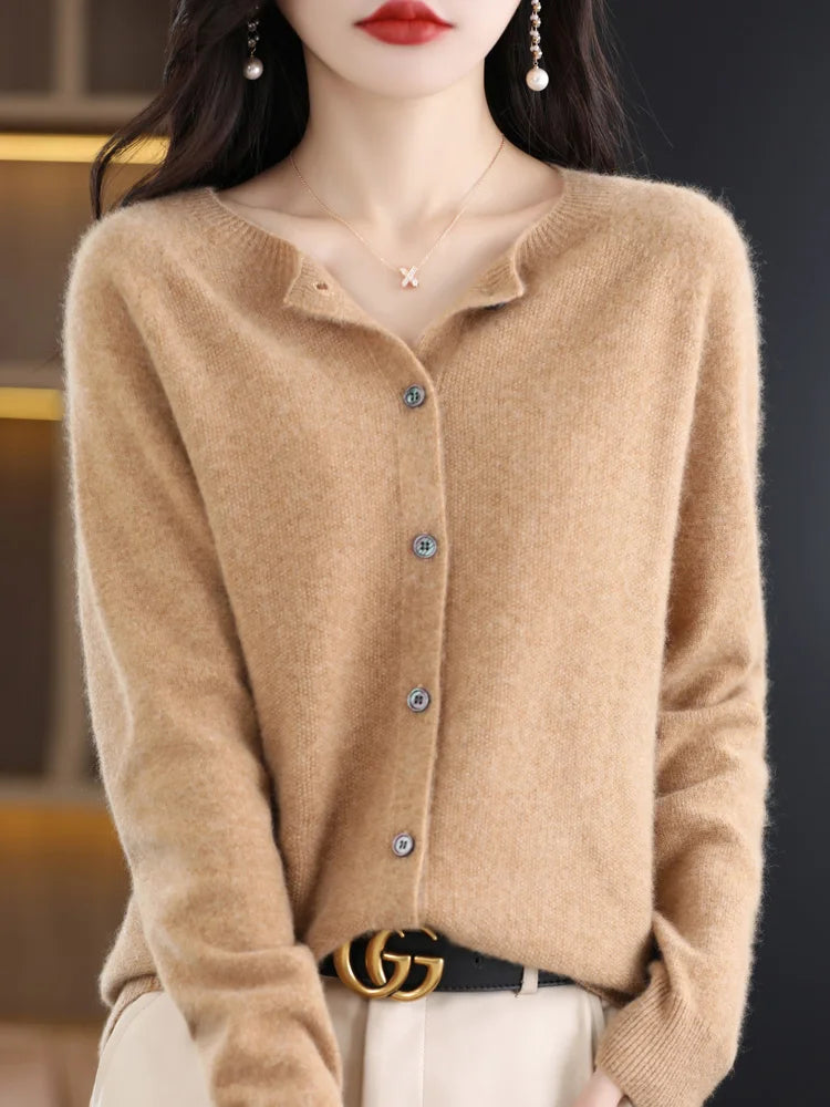 Merino Wool Sweaters Cashmere Cardigan Spring Autumn in USA