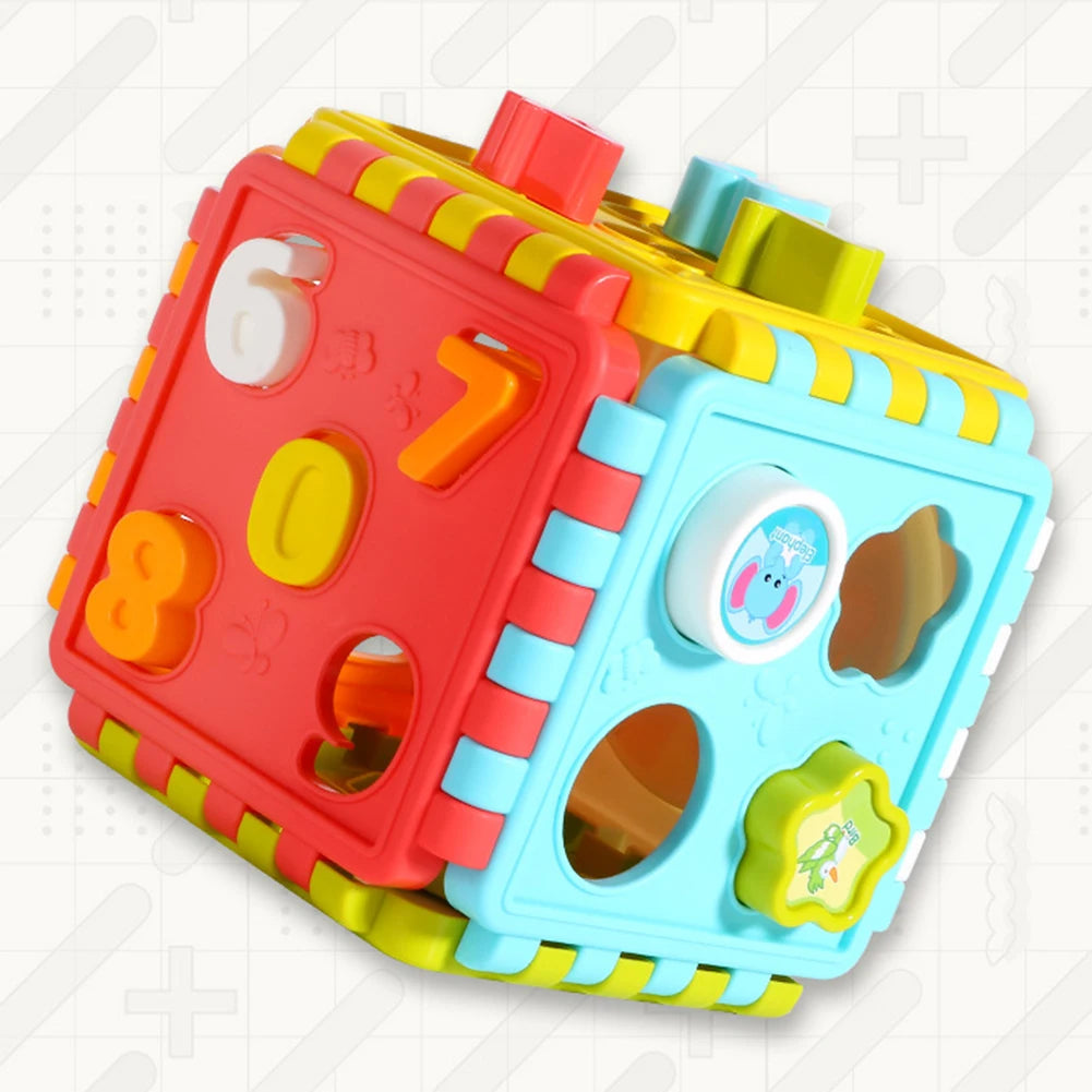 Toddler Activity Cube Box Shape Number Sorting Toys in USA