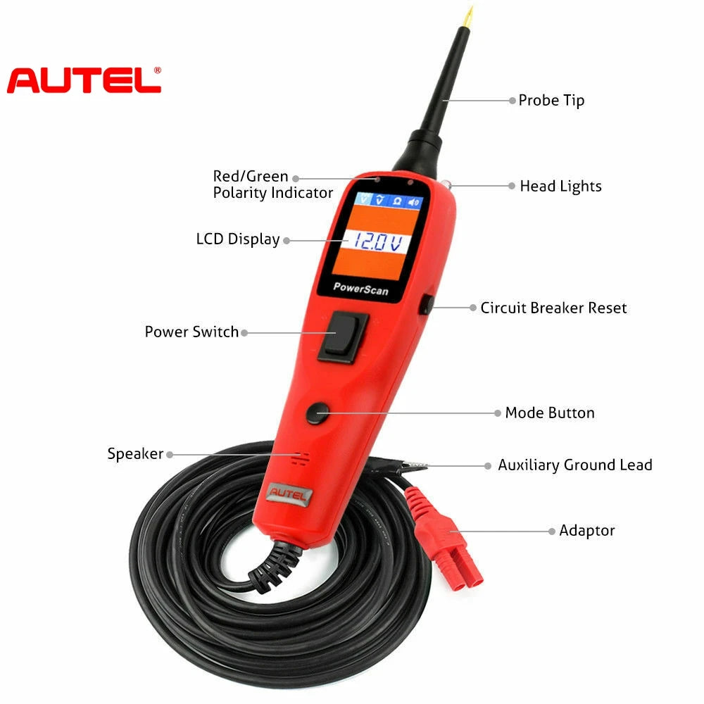 Autel Powerscan PS100 Automotive Circuit Tester System 12V/24V Auto El