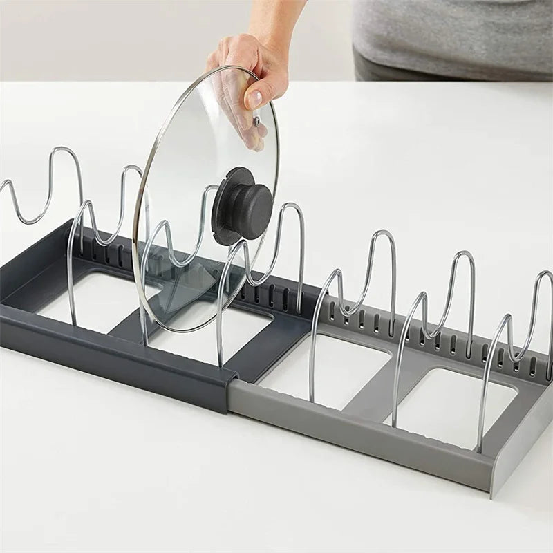 Expandable Pot And Pan Organizers Rack Stainless Steel Kitchen in USA.