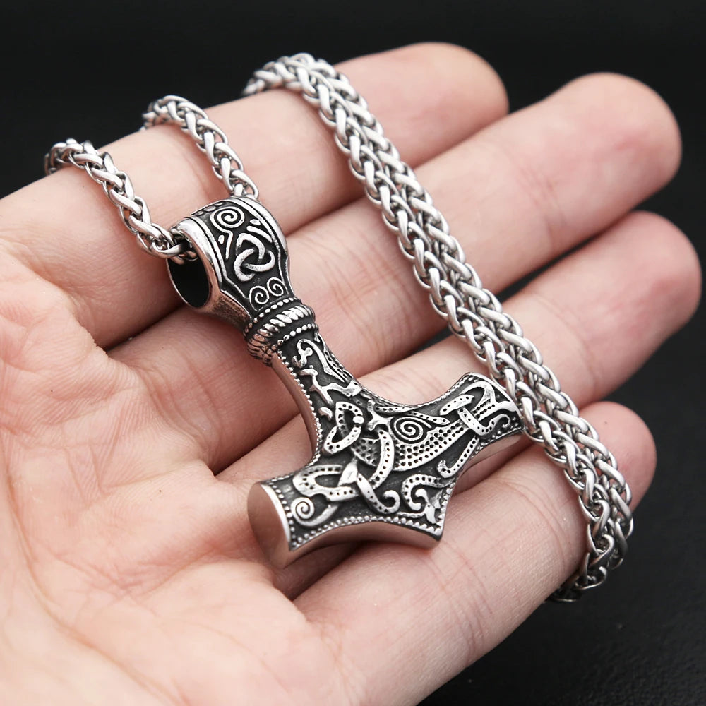 Vintage Classic Vikings Thor Mjolnir Hammer Pendant in USA