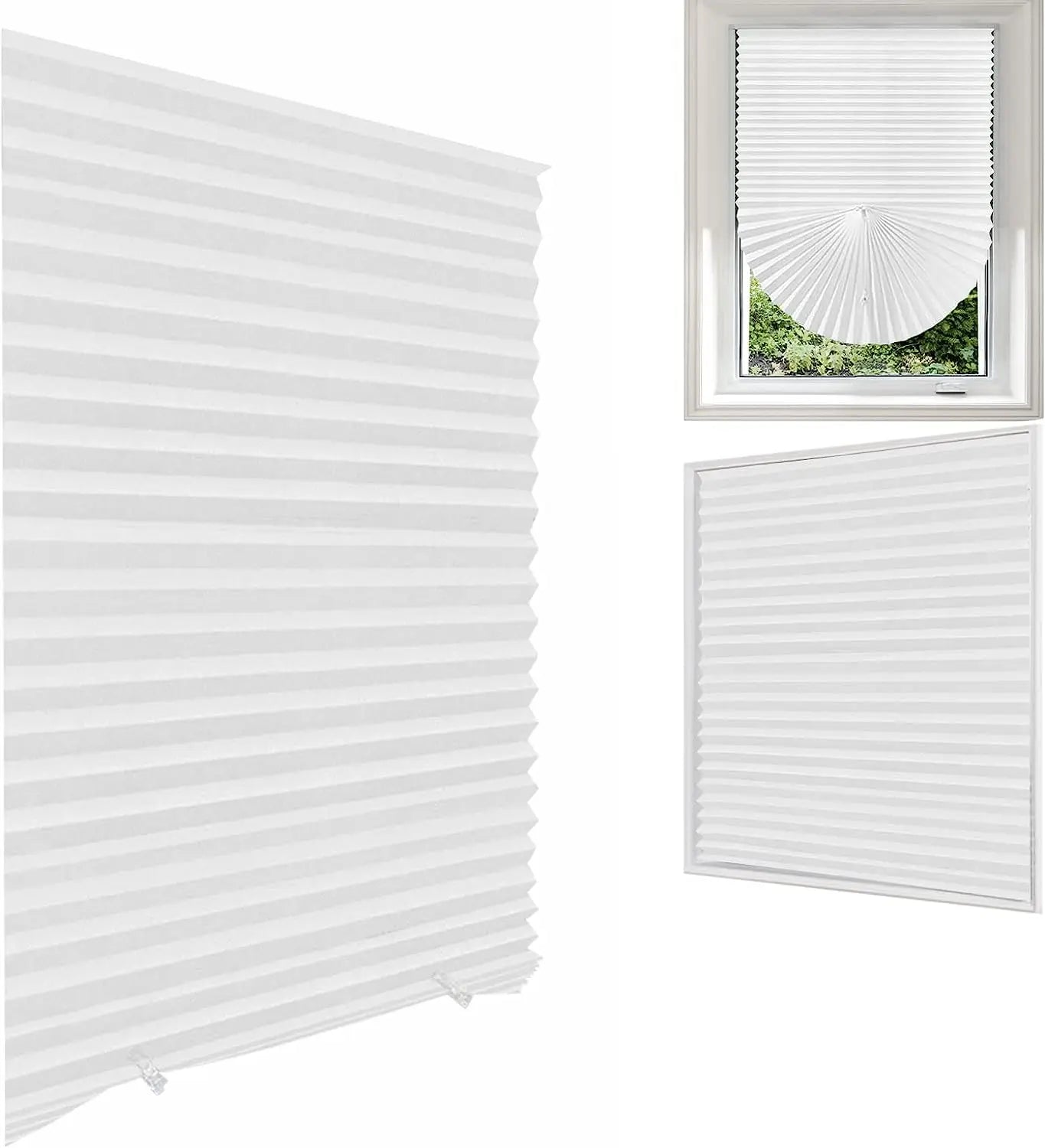 Blind Window Self Adhesive Pleated Blinds Cordless No Drill in USA