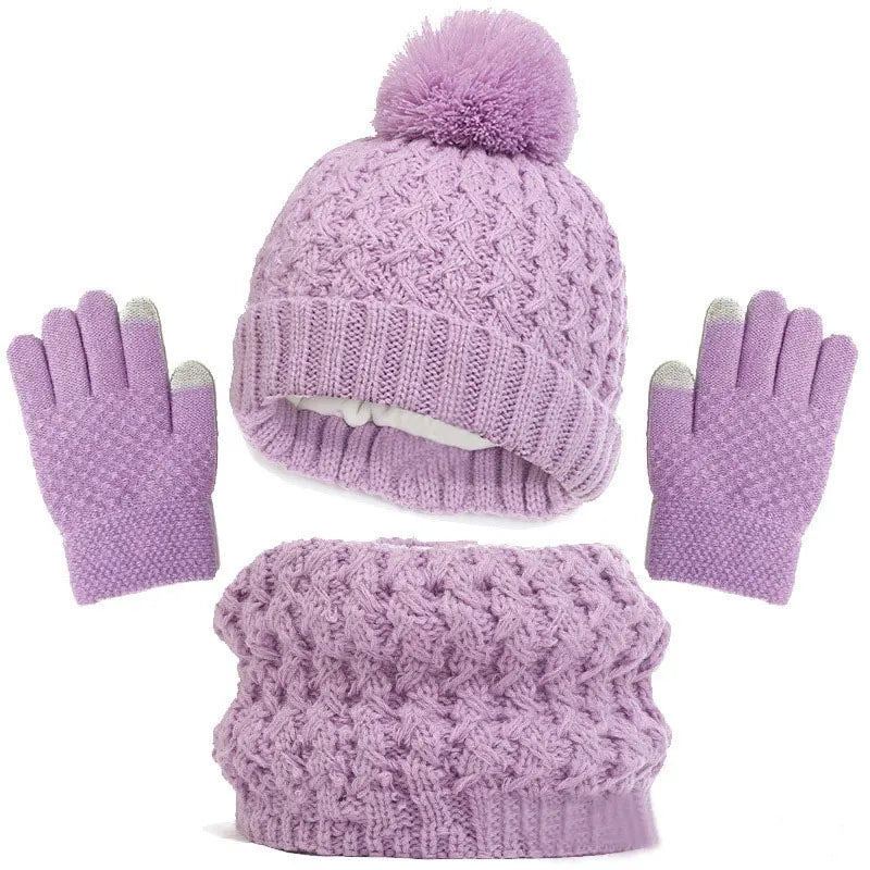 Luxury Fashion Scarves Children Knitted Beanie Cap Cute in USA