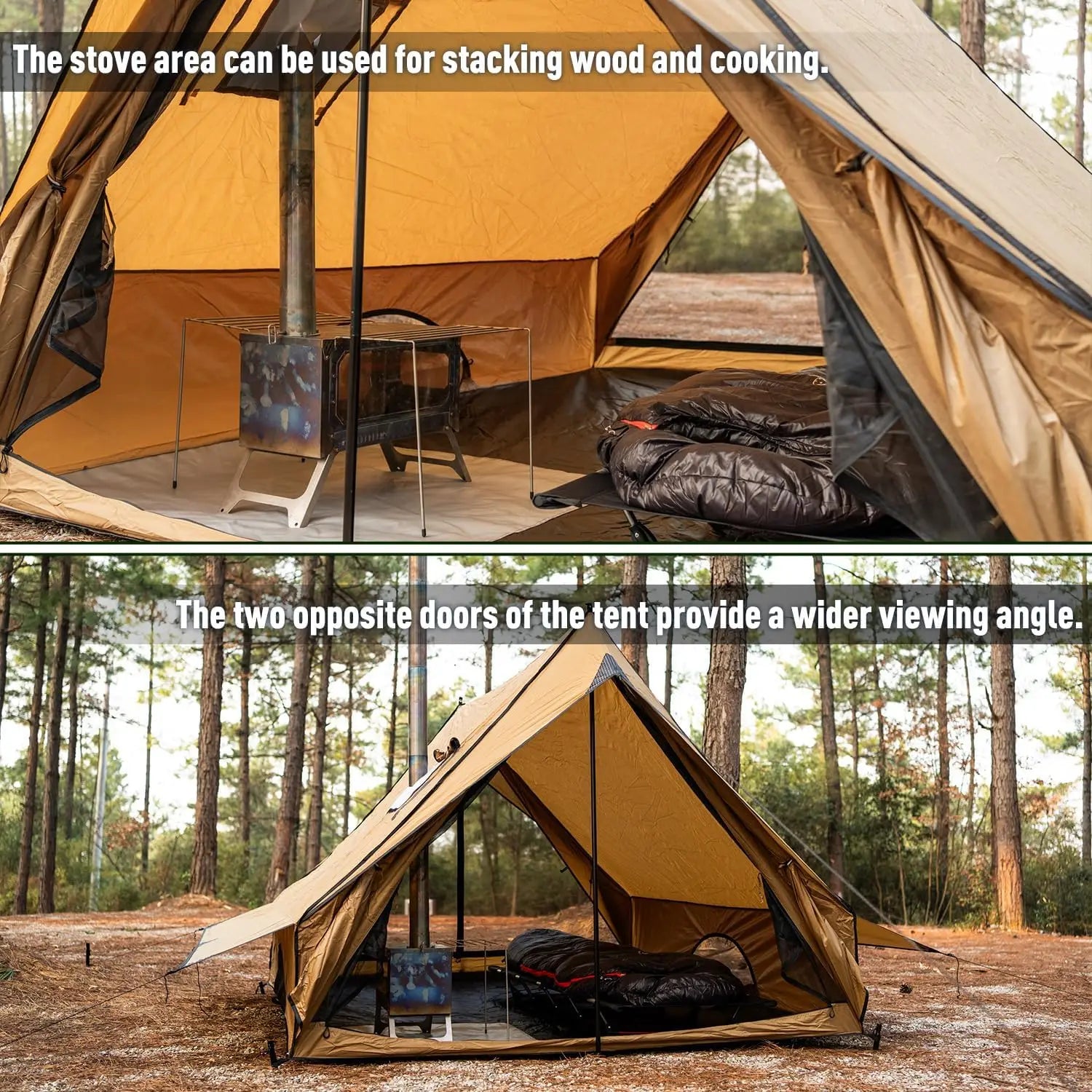 Portable Cabin Tent, Camping Heating Tent Stove in USA