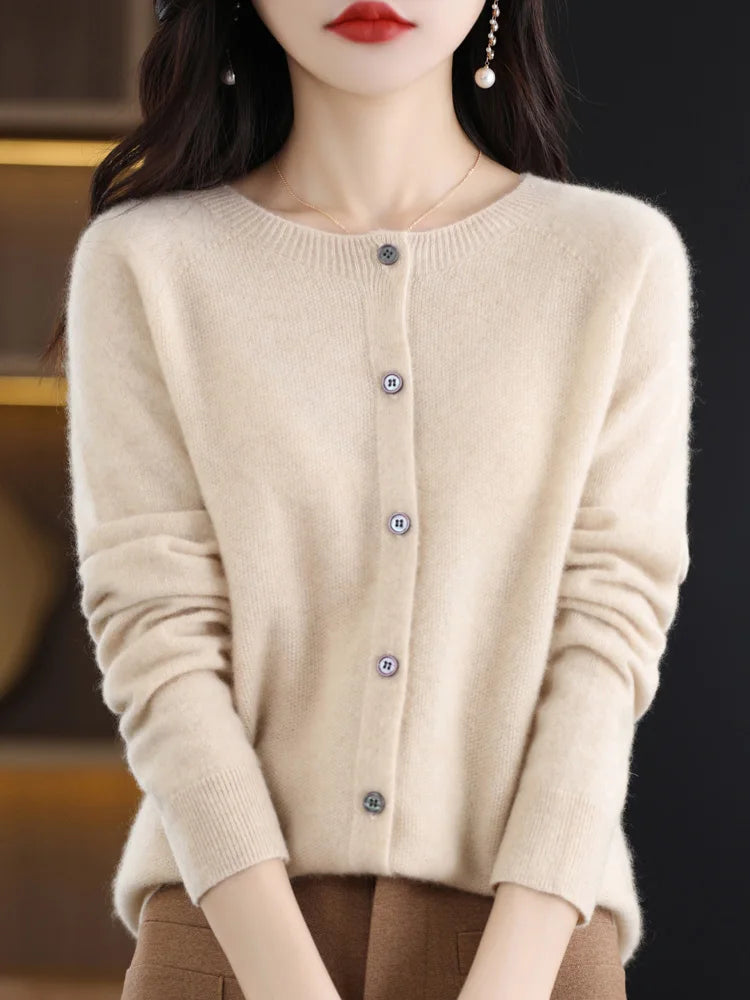 Merino Wool Sweaters Cashmere Cardigan Spring Autumn in USA