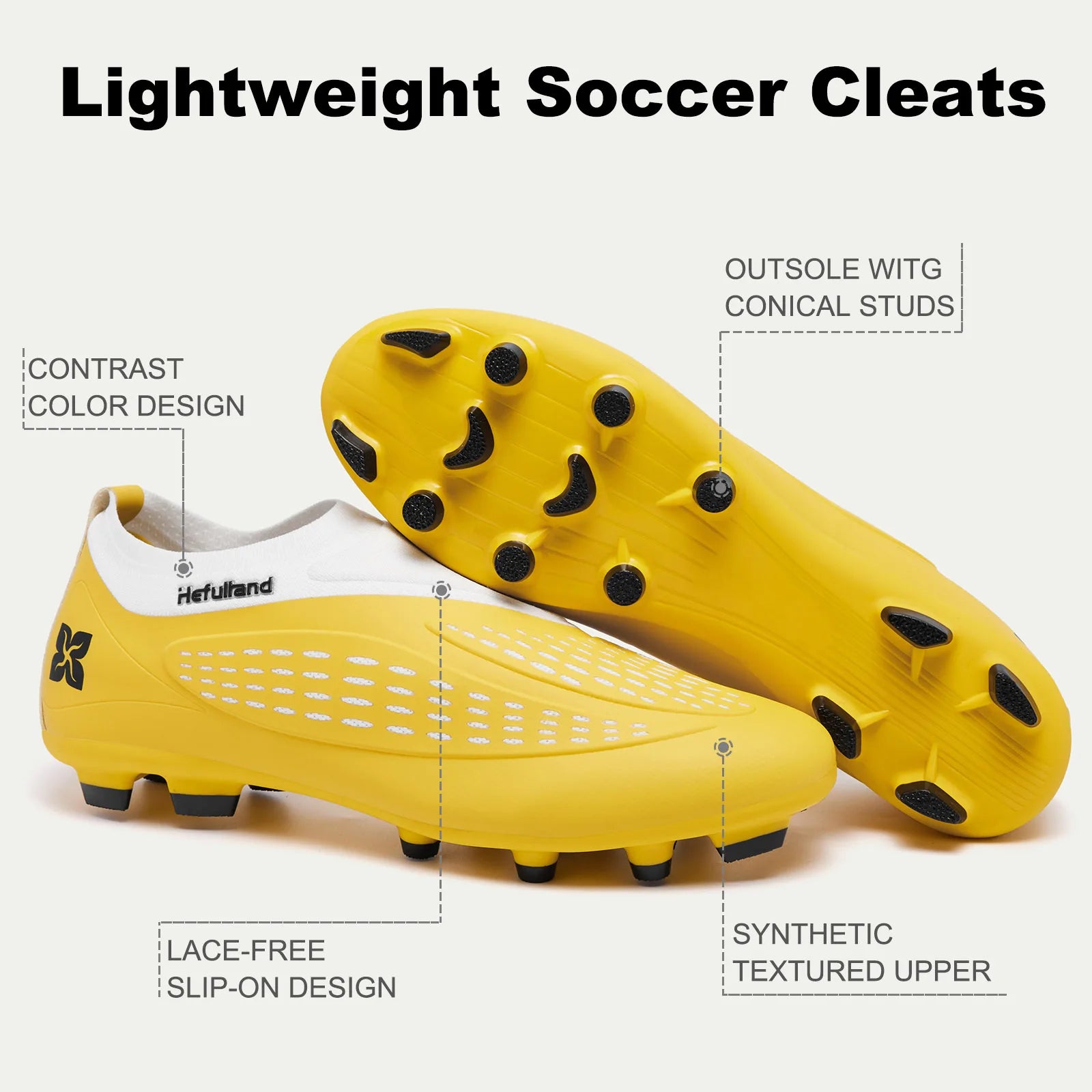 Men's Soccer Cleats Professional Breathable Outdoor Athletic Training 