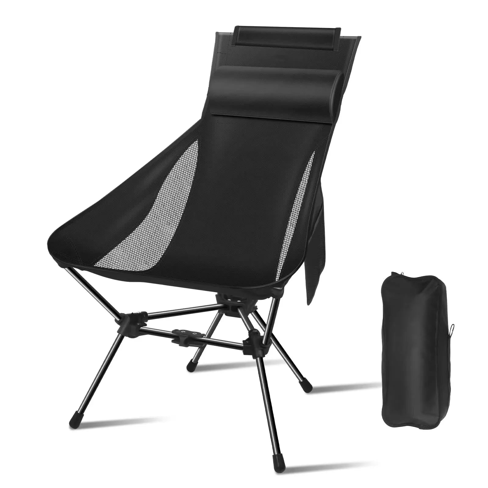 WESTTUNE Camping Moon Chair Ultralight Fishing Folding Chair with Head