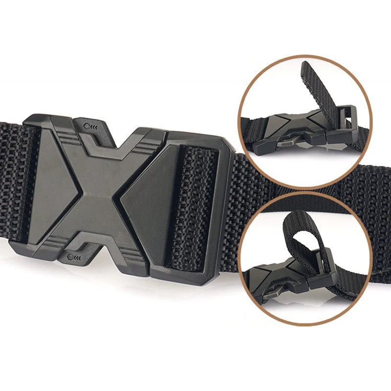 New Men's Buckle Belt Nylon Braided Lightweight in USA