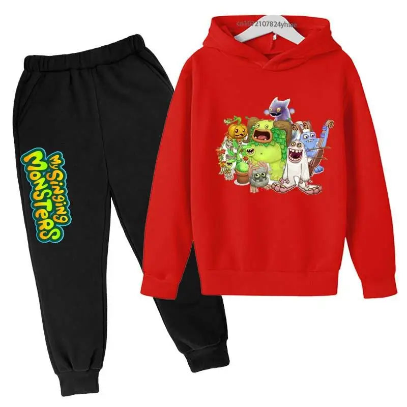 My Singing Monsters Kids Spring Autumn Cute Casual Hoodie+Pants in USA