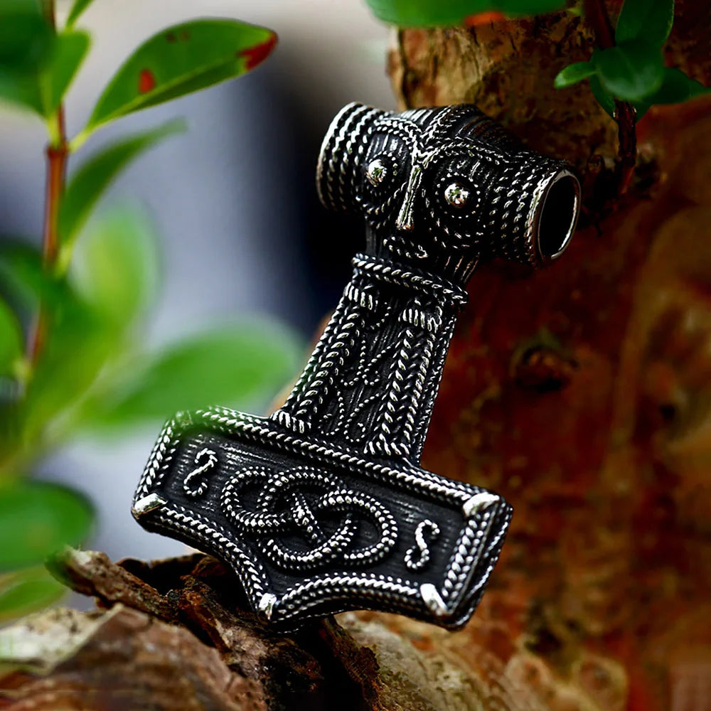 Steel Nordic Mjolnir Thor's Hammer Necklaces in USA