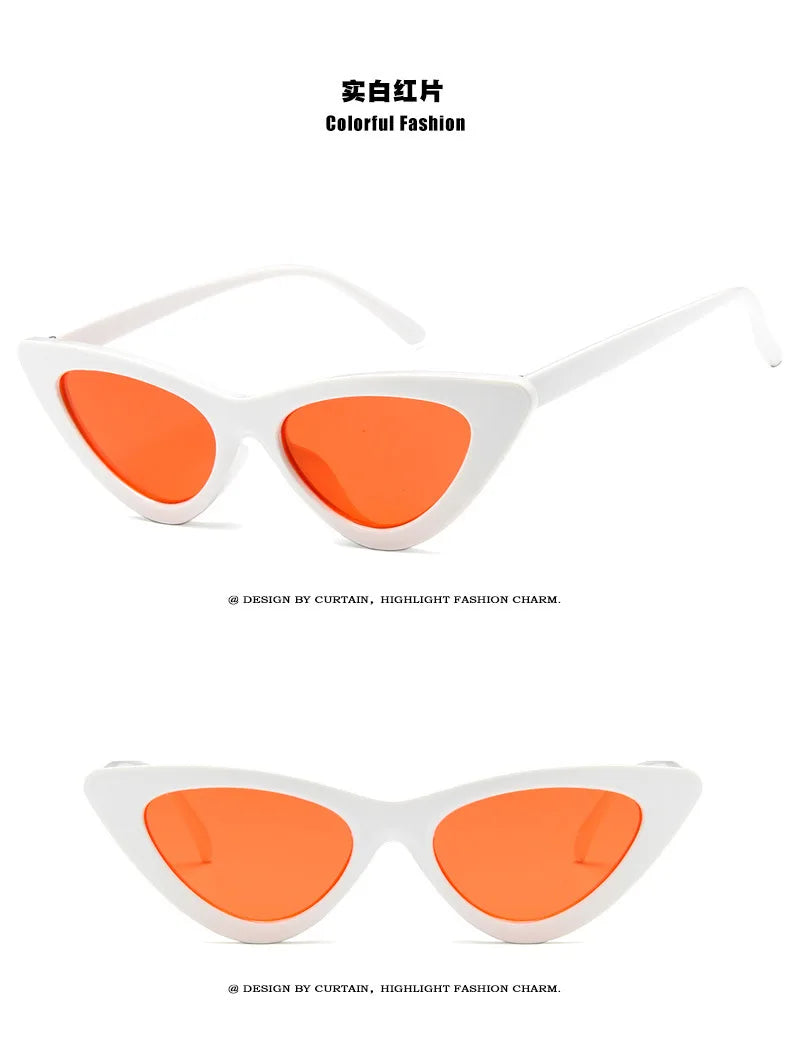 Retro Vintage Cateye Women Sexy Small Cat Eye Sun Glasses in USA