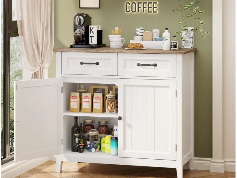 Kitchen Sideboard Buffet Cabinet, Large Kitchen Storage IN USA.