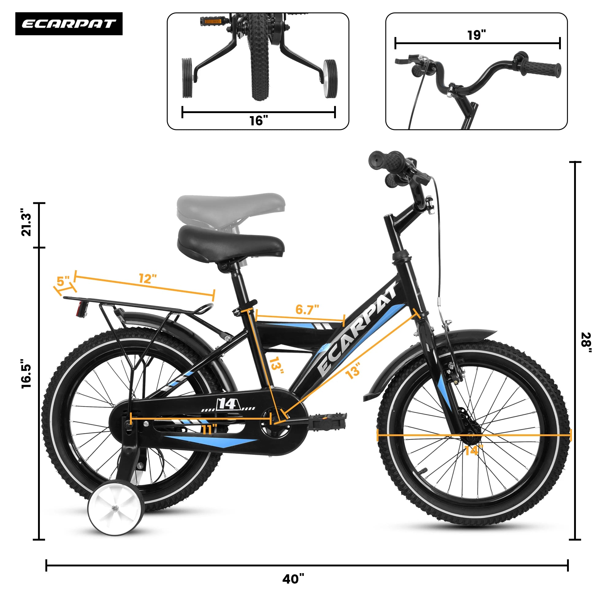 Kids Bike Boys & Girls Training Wheels, Freestyle Kids' Bicycle in USA