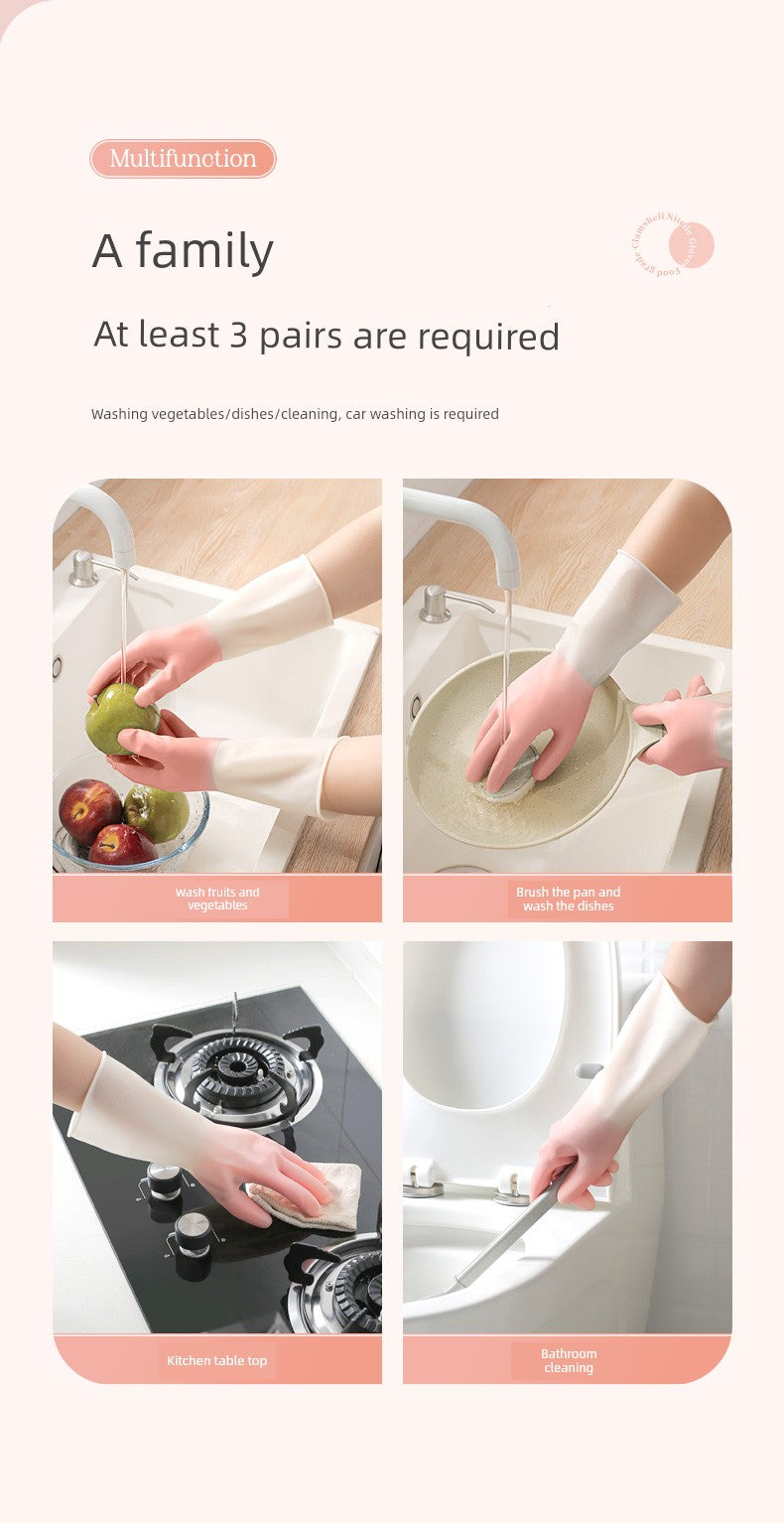 Household Kitchen Clean Abrasion Resistant Dishwashing Gloves in USA.