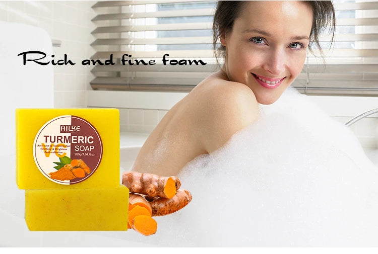 AILKE Natural Turmeric Bath Soa Face & Body in USA