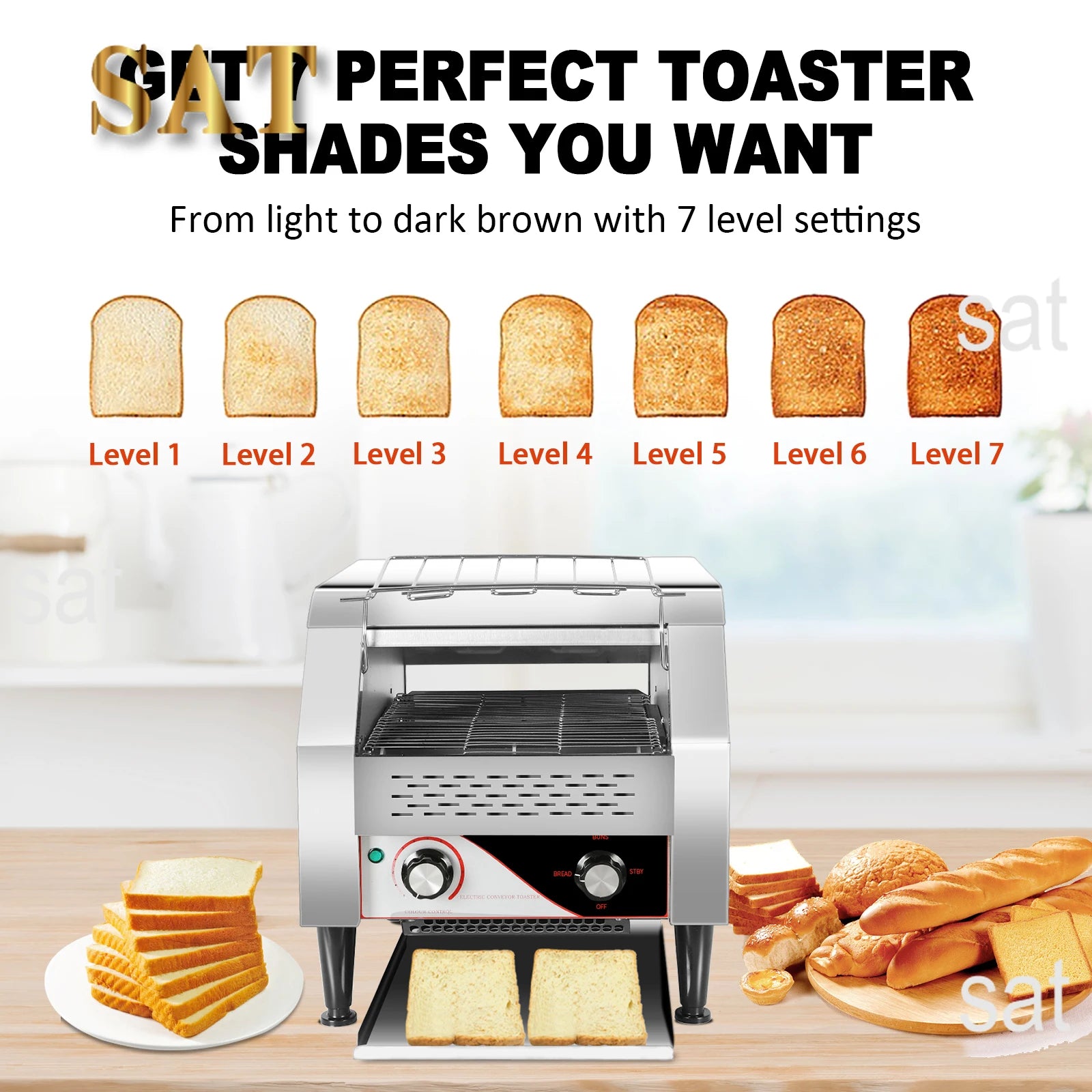 Commercial Toaster Stainless Steel Restaurant Toaster in USA.