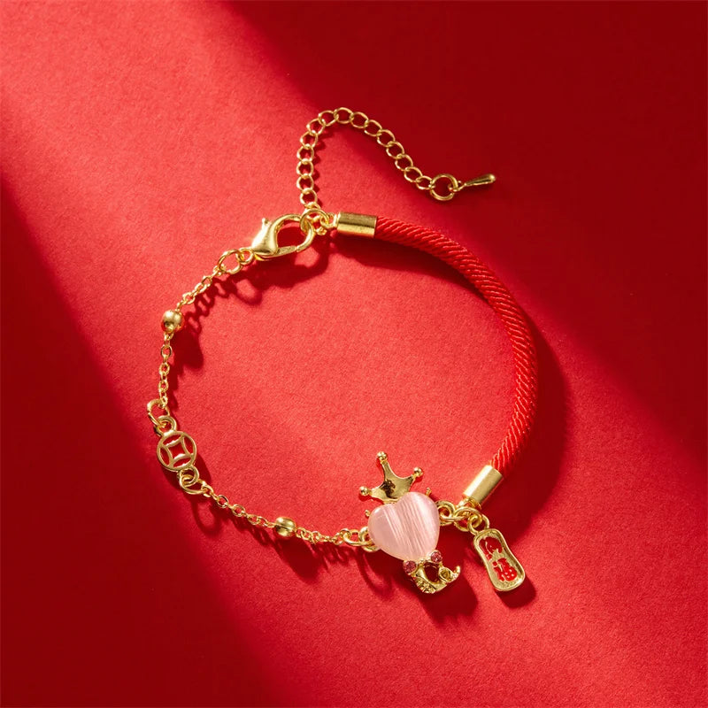 Snake Year Luck Bracelet Women Blessing Amulet in USA