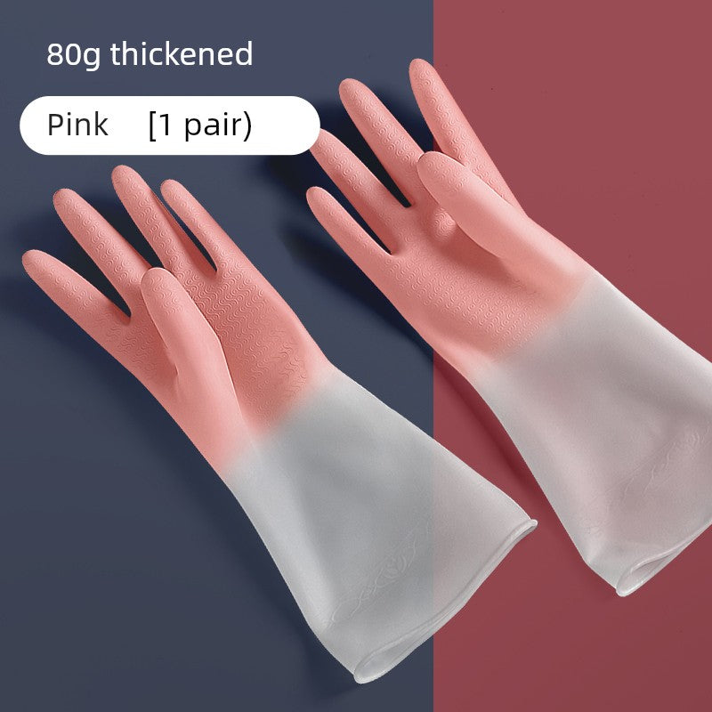 Household Kitchen Clean Abrasion Resistant Dishwashing Gloves in USA.