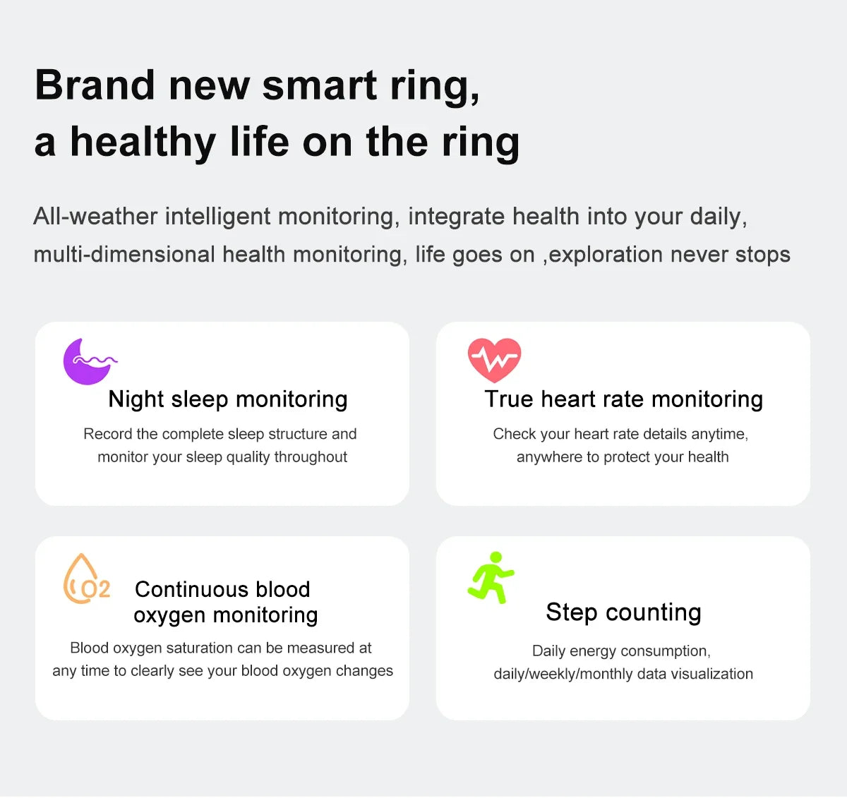 2024 New women men Smart Ring Sports Fitness Tracker Watches IP68 Wate