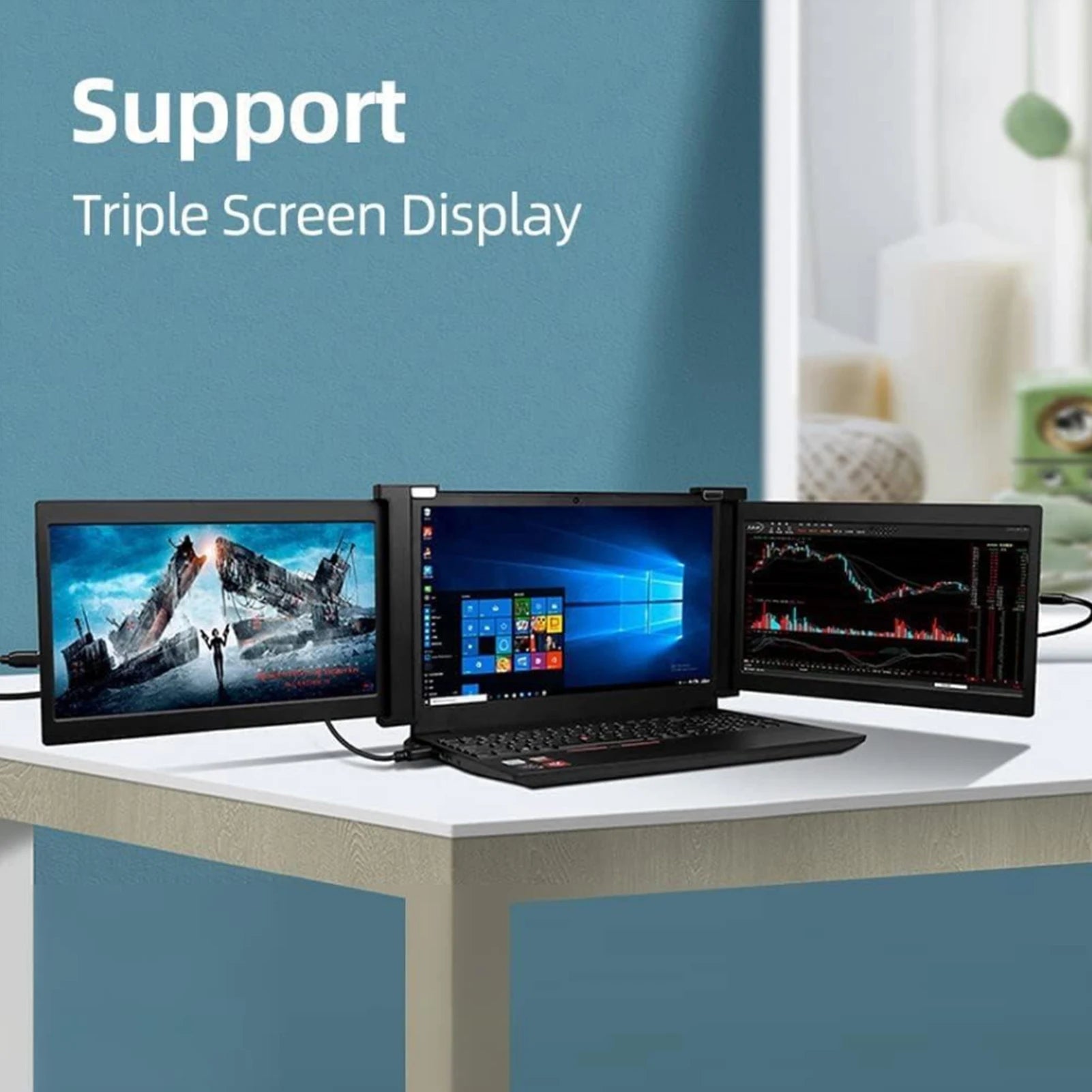 Portable Triple-screen Monitor Laptop Expansion Screen IN USA.