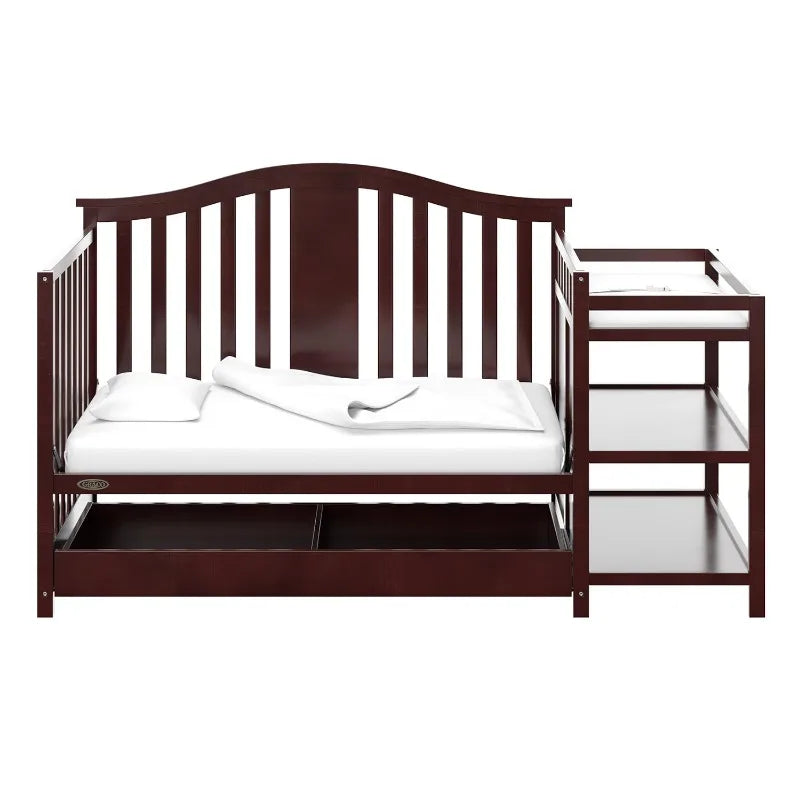 Convertible Crib Changer with Drawer (White) in USA