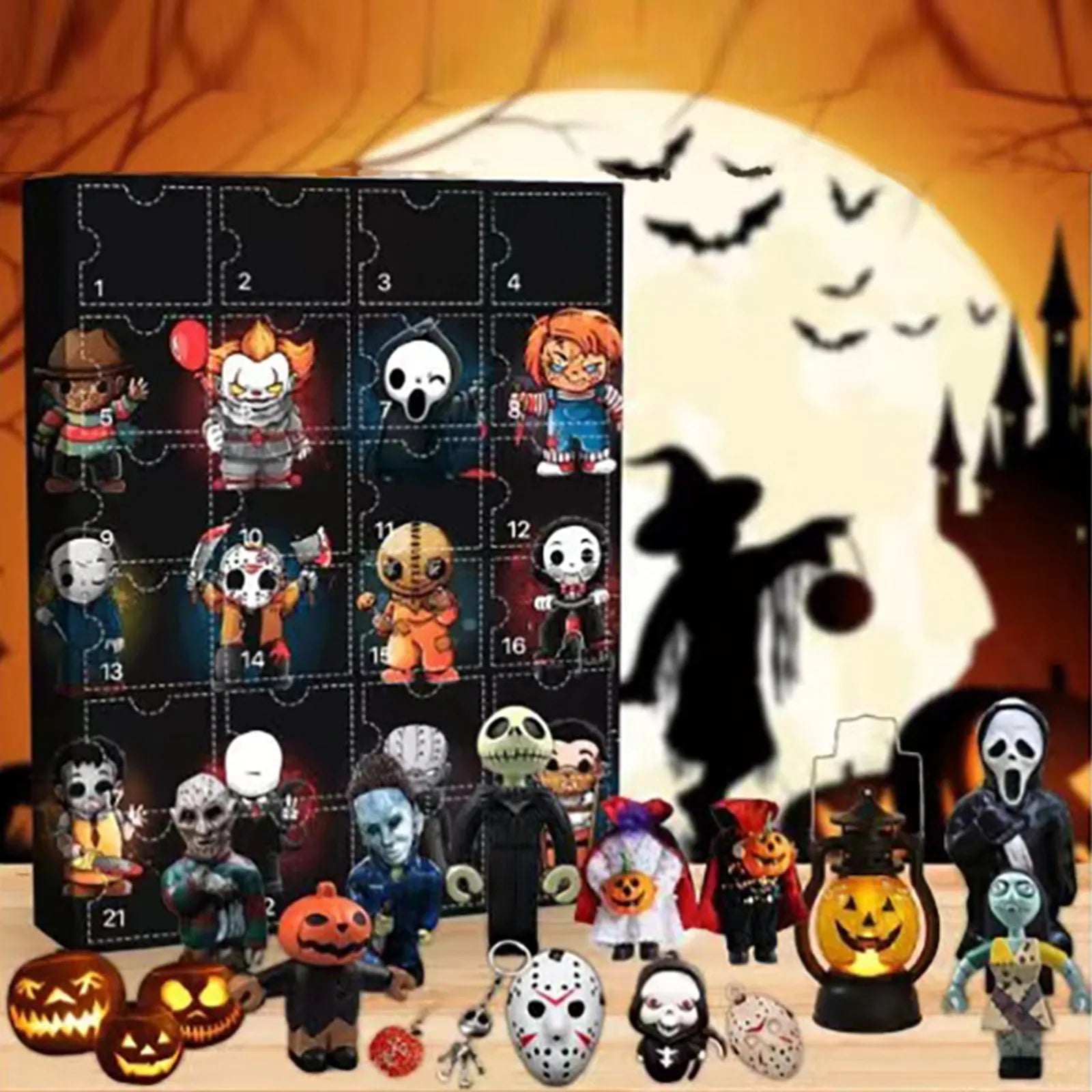 Halloween Doll Advent Calendar Contains 24 Gifts Halloween Horror Figu