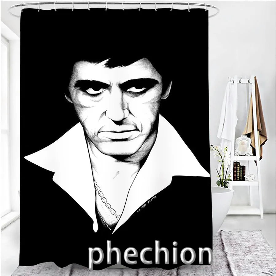 3D Print Scarface Shower Curtain Waterproof Bathroom Curtain in USA.