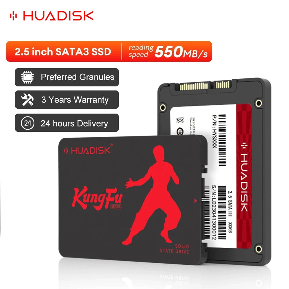 HUADISK Sata3 SSD Drive 2.5 Internal Ssd Hard Drives 128GB 256GB 512GB