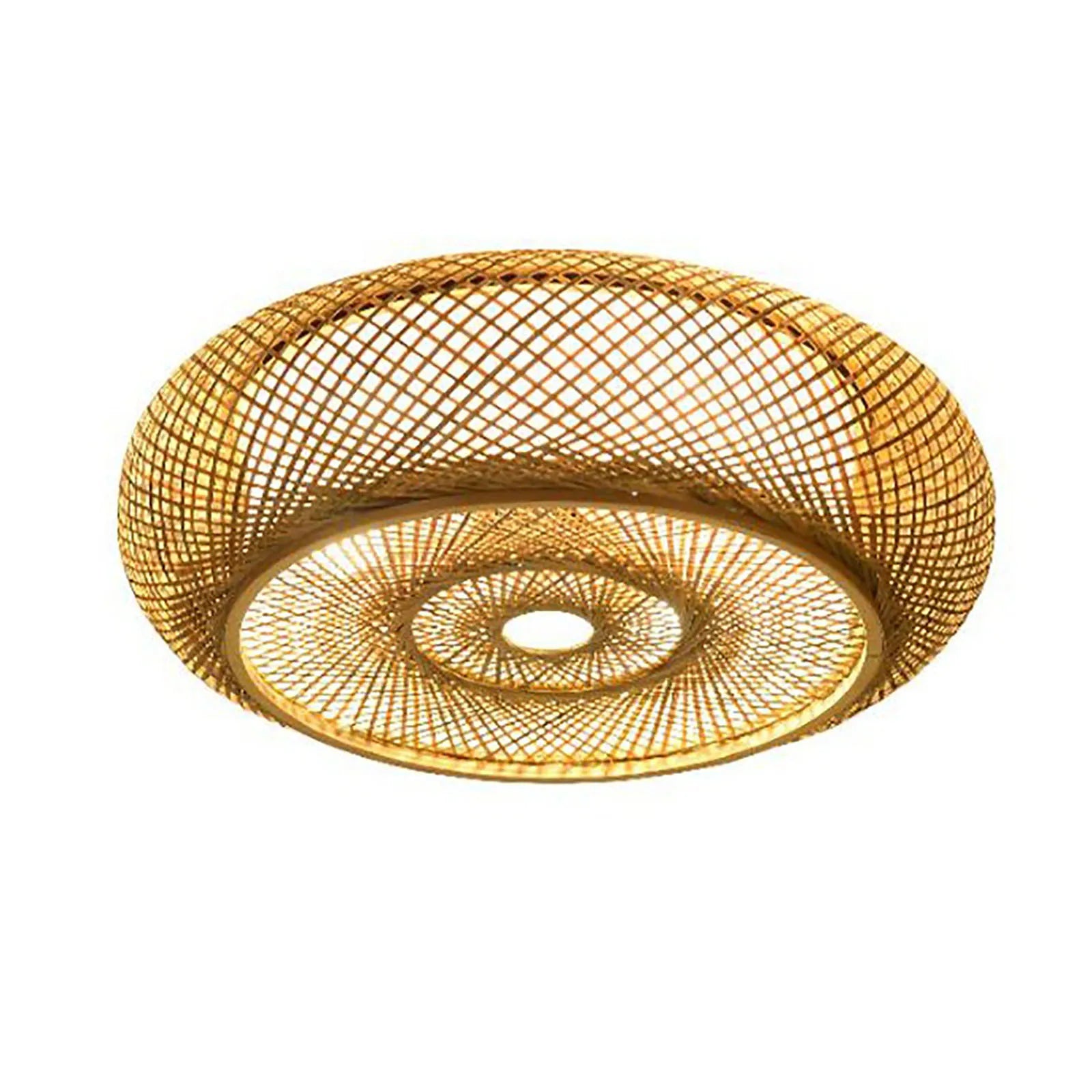 Asian Rustic Bamboo Flush Mount Ceiling Light IN USA.