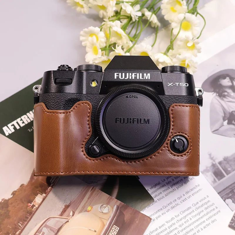 Suitable for Fuji X-T50 camera leather base micro single retro in USA.