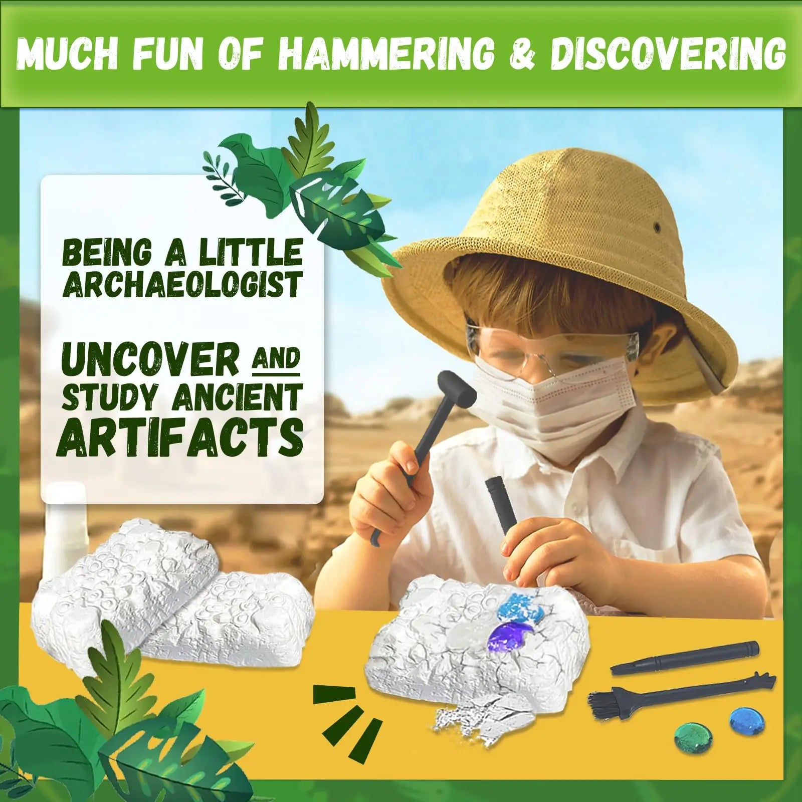 Dinosaur Painting Kit Kids Jungle Map Arts Craft Sets in USA