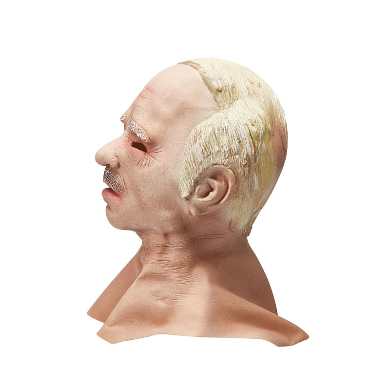 Old Man Mask Halloween Wrinkle Full Head Mask in USA