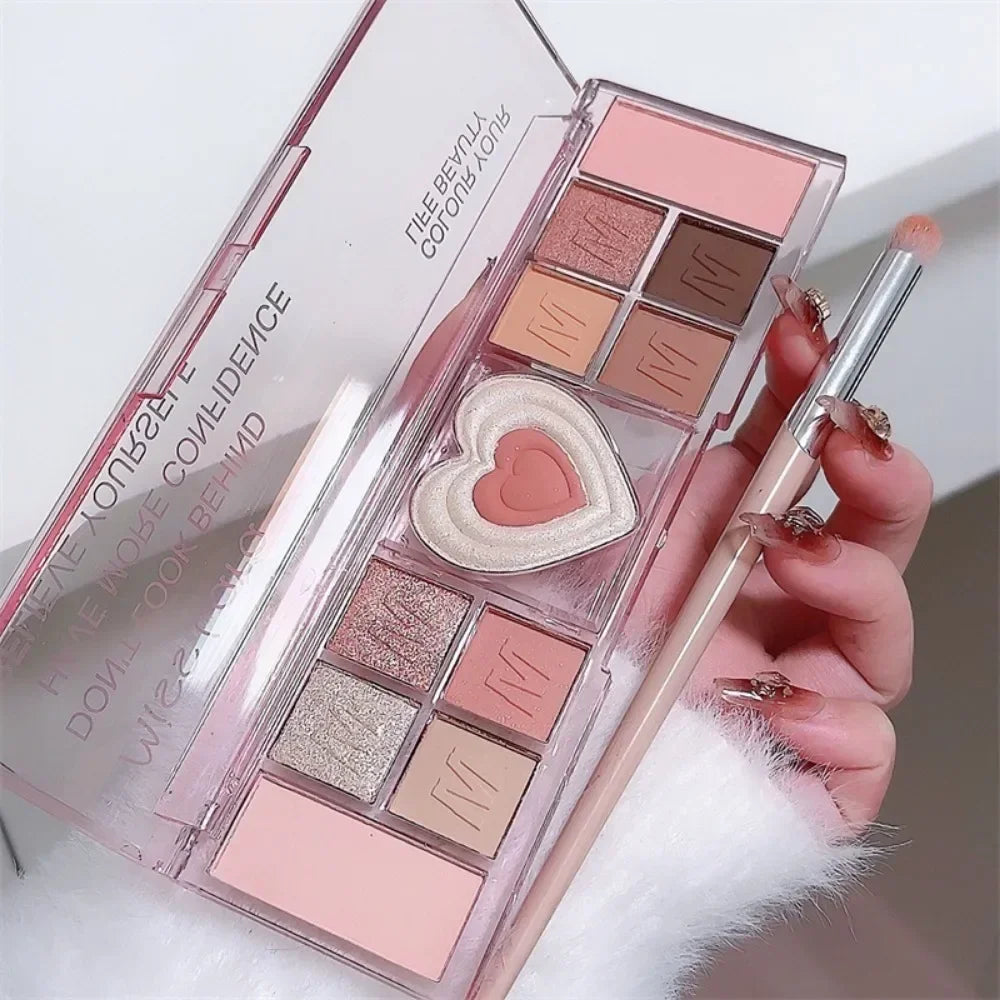 Love Heart Pink Eyeshadow Palette Natural Cool Tone in USA