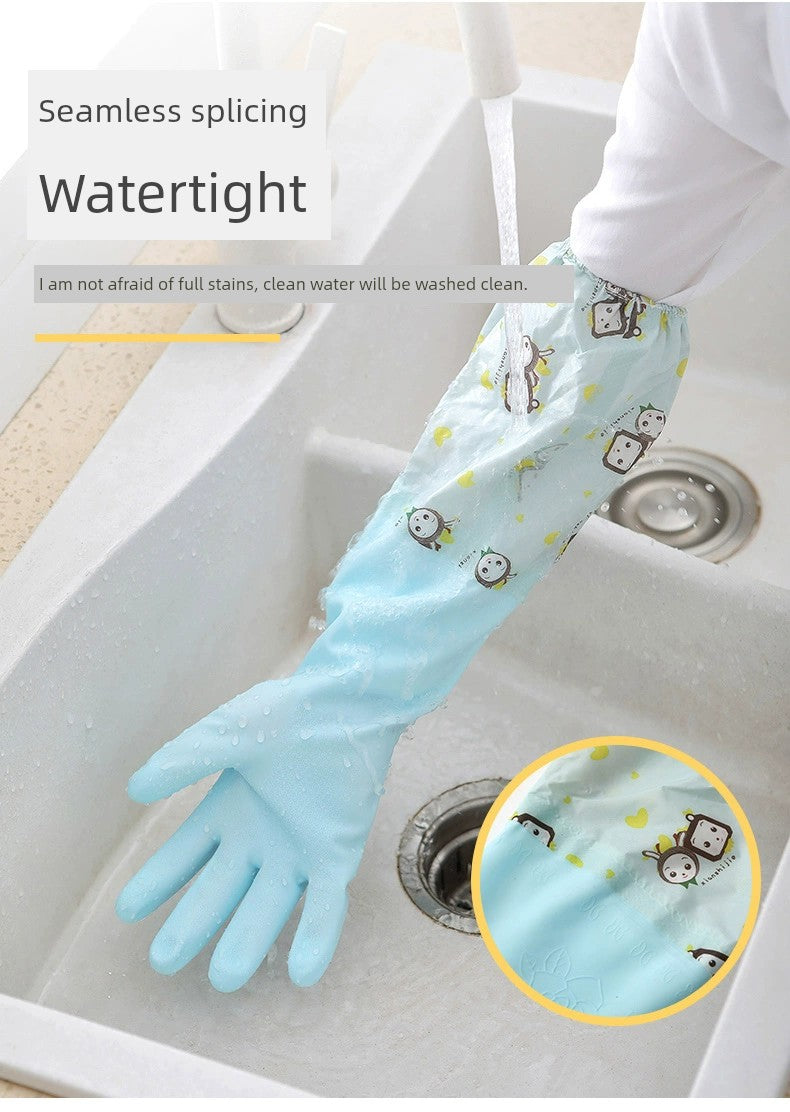 Rubber Fleece-lined Winter Durable Household Dishwashing Glove in USA.