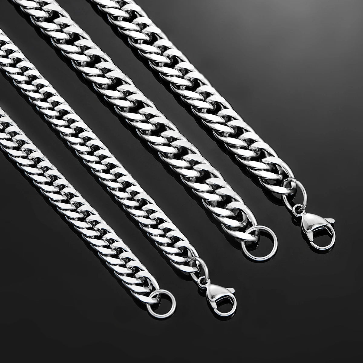 Stainless Steel Cuban Link Chains Classic Men Boy in USA