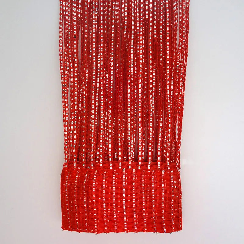 Glitter silver linear door curtain decorative fringe curtain IN USA.