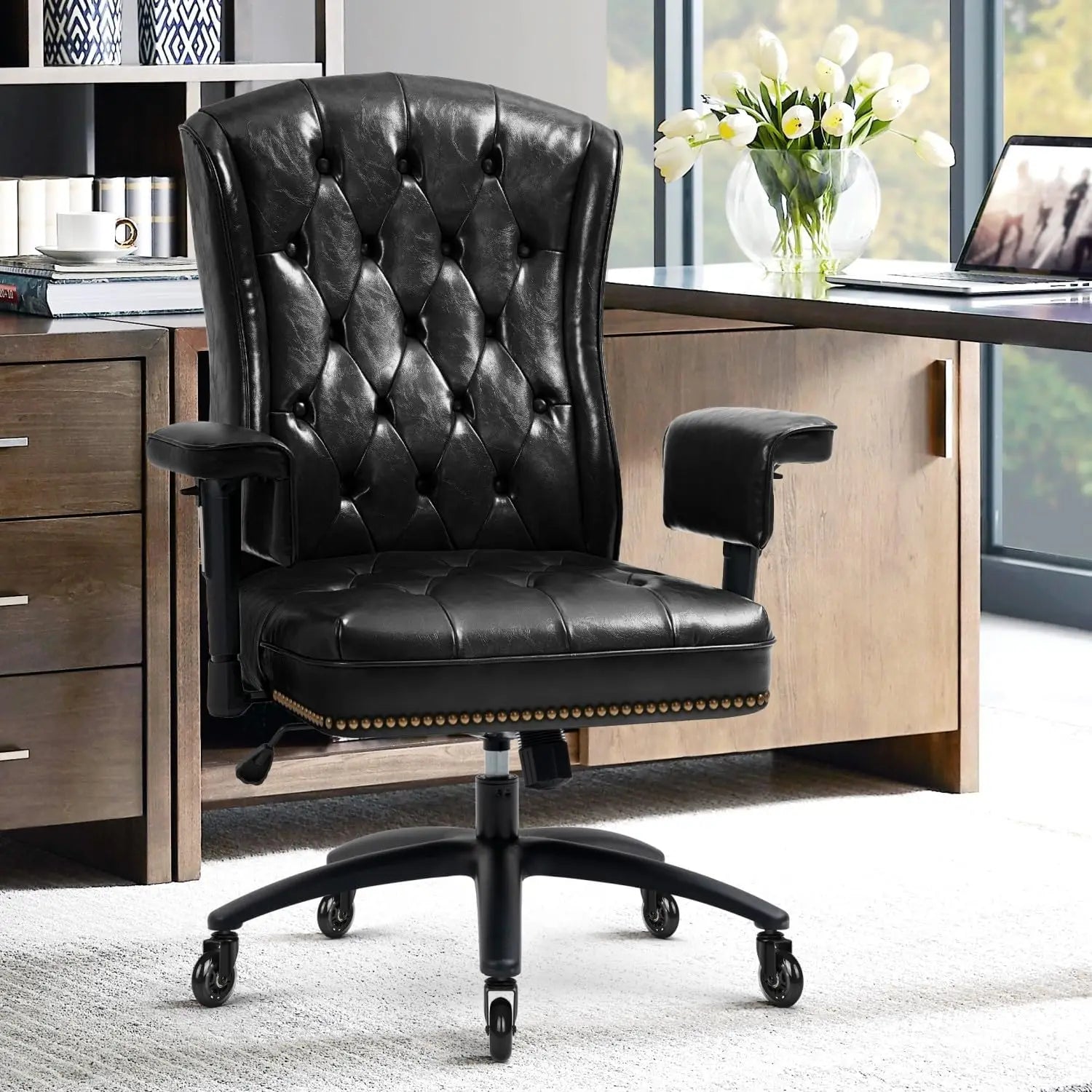 YAMASORO Ergonomic Executive Office Chair with Height-Adjustable in USA.