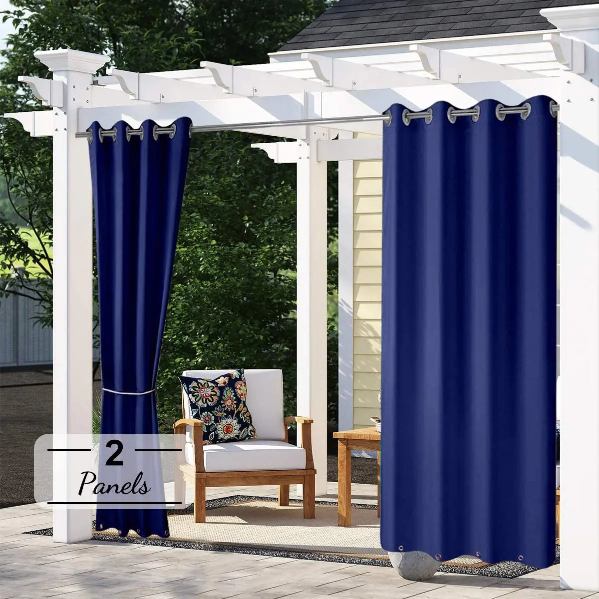 blue Novelty Thermal Grommet Blackout Curtain in USA