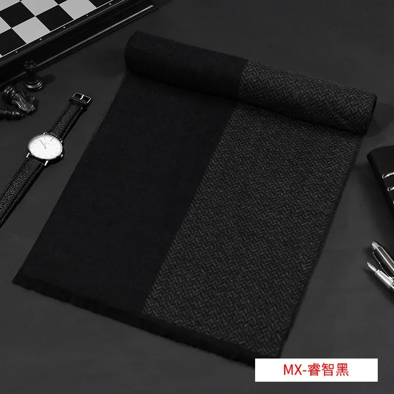 Classic Brand Scarf Men High Quality Cashmere Winter Warm in USA