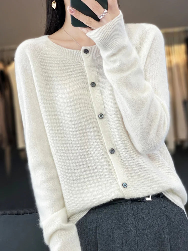 Merino Wool Sweaters Cashmere Cardigan Spring Autumn in USA