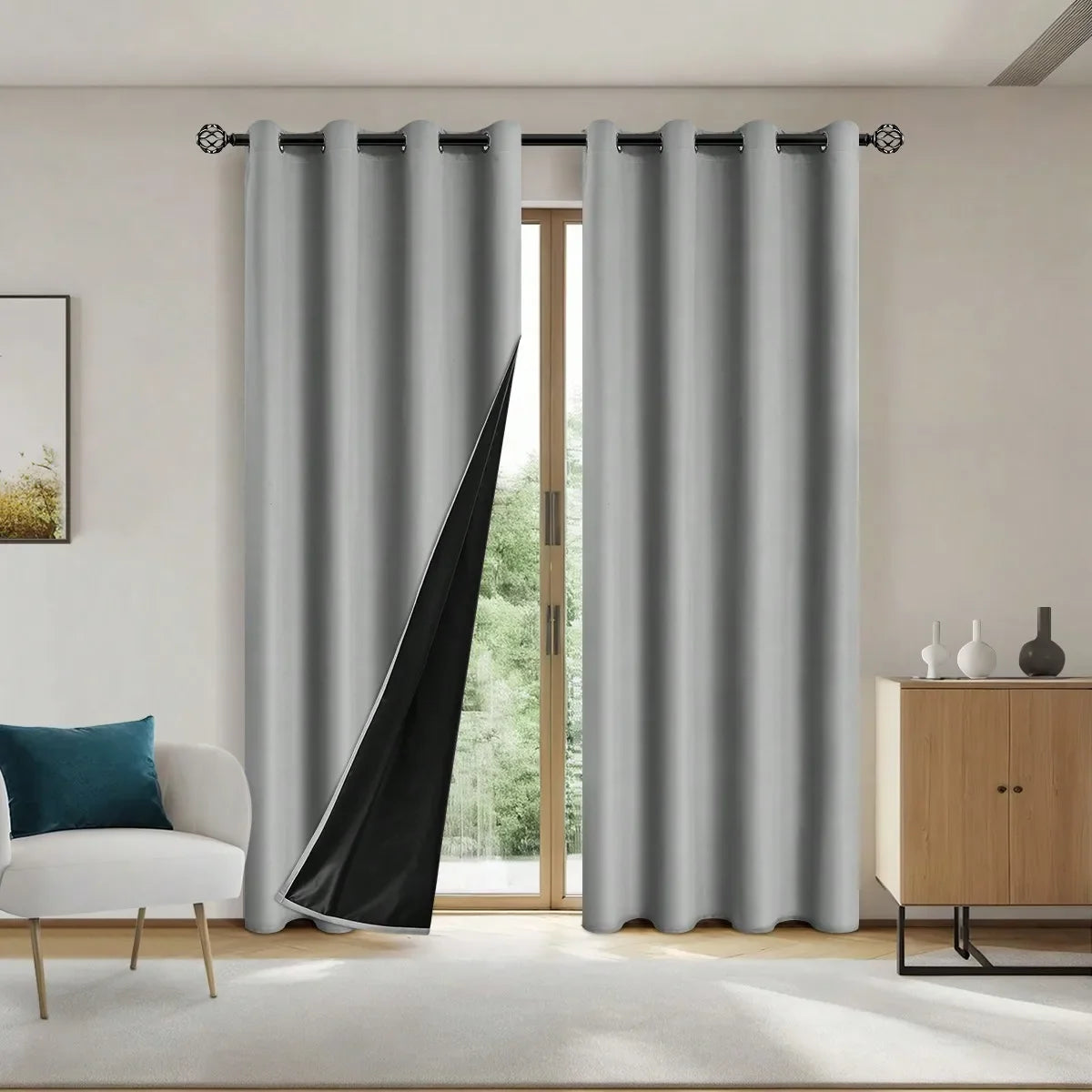 Blackout Curtains Grommets, Total Privacy Drapes Bedroom, in USA