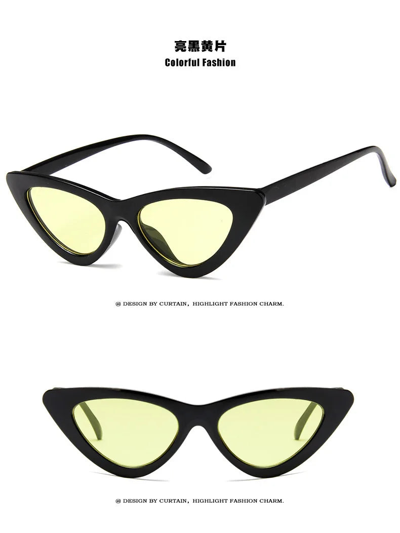 Retro Vintage Cateye Women Sexy Small Cat Eye Sun Glasses in USA